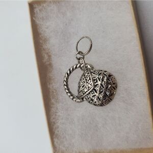 Silver toned handbag satchel purse necklace pendant or charm for bracelet